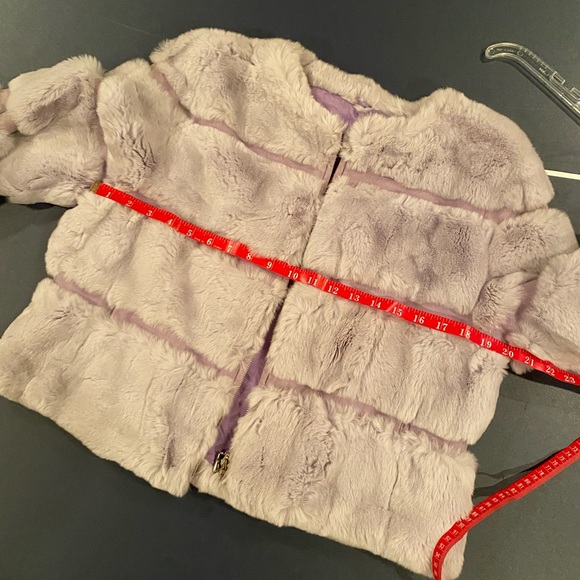 šBomber Style Fur and Suede Jacket L - Picture 5 of 8